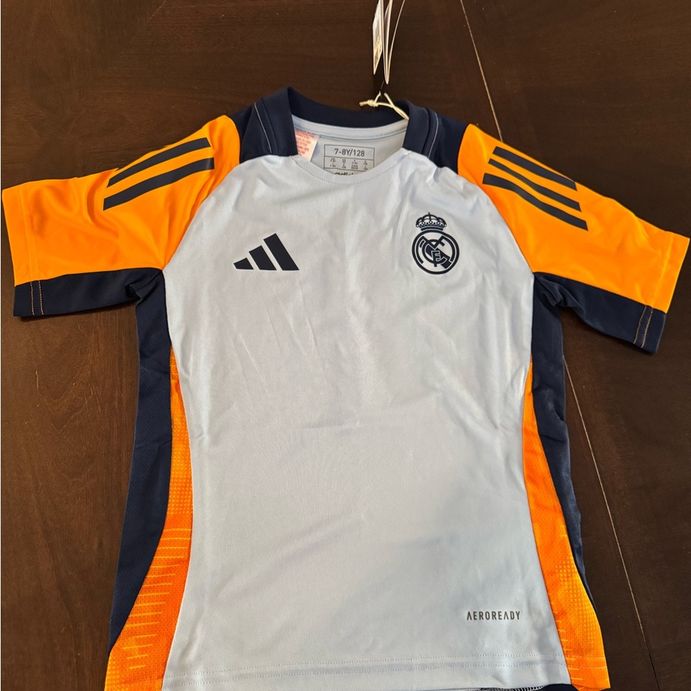 Adidas Real Madrid Youth Jersey - White and Orange
